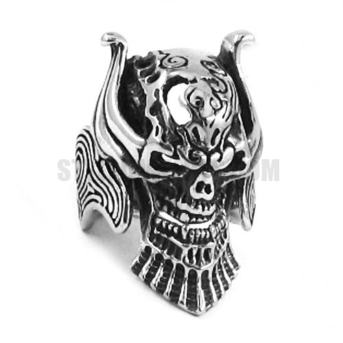 Large Biker Men Gothic Casted Skull Stainless Steel Ring SWR0291 - Click Image to Close
